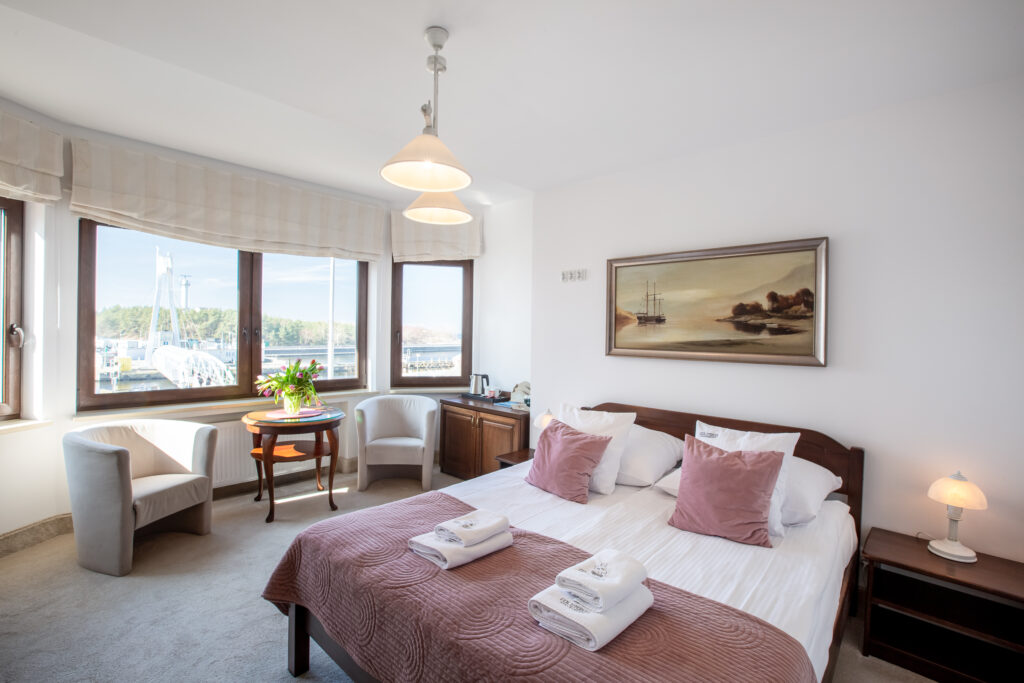 apartament columbus w Ustce z widokiem na morze